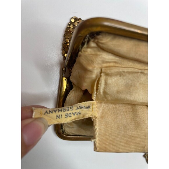 VTG MCM Gold Mesh Evening Wallet Purse W Germany - Picture 13 of 14